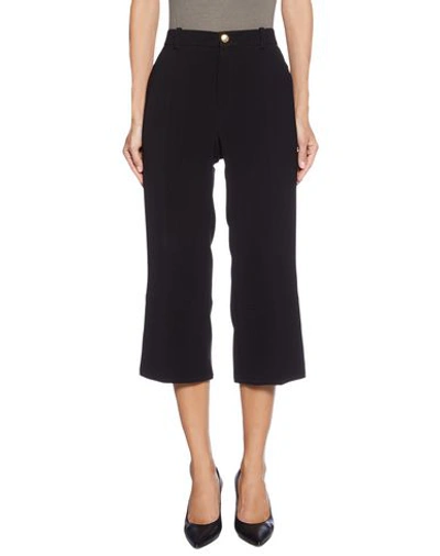 Shop Chloé Woman Cropped Pants Black Size 8 Triacetate, Polyester