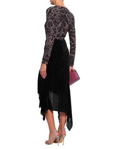 Shop Roberto Cavalli Midi Skirts In Black