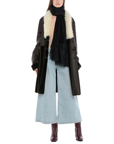 Shop Chloé Coat In Dark Brown