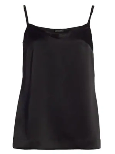 Shop Escada Satin Camisole In Black