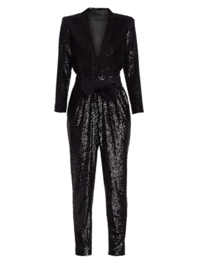 Shop A.l.c Kieran Sequin Jumpsuit In Black