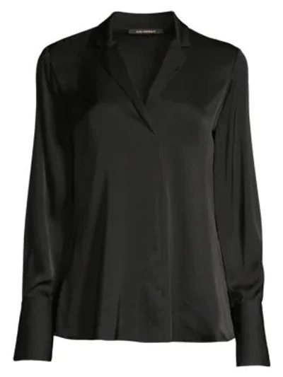 Shop Kobi Halperin Women's Rebekah Stretch-silk Blouse In Black