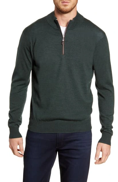 Shop Peter Millar Crown Soft Wool Blend Quarter Zip Sweater In Lacinato