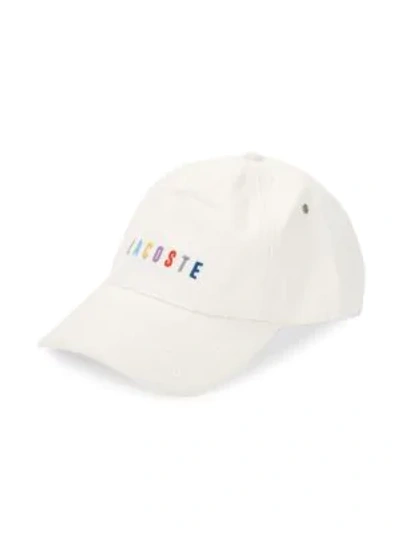 Shop Lacoste Rainbow Logo Baseball Cap In Graphite