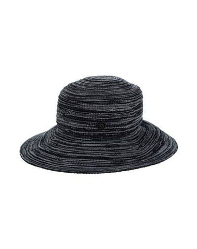 Shop Maison Michel Hat In Grey