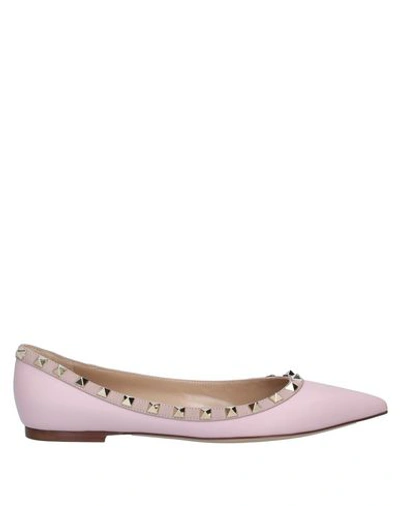 Shop Valentino Ballet Flats In Pink