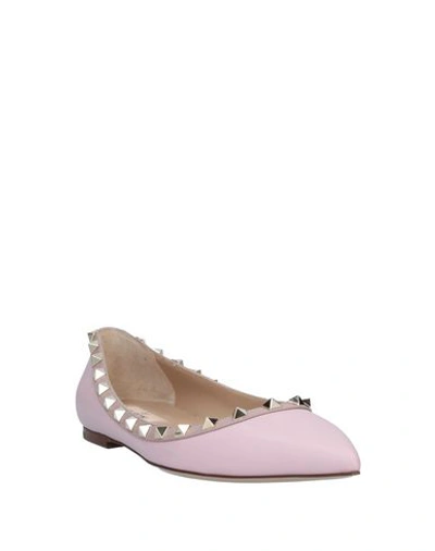Shop Valentino Ballet Flats In Pink