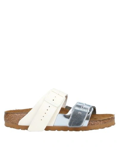 Shop Rick Owens X Birkenstock Woman Sandals Ivory Size 6 Soft Leather In White