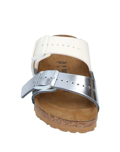 Shop Rick Owens X Birkenstock Woman Sandals Ivory Size 6 Soft Leather In White