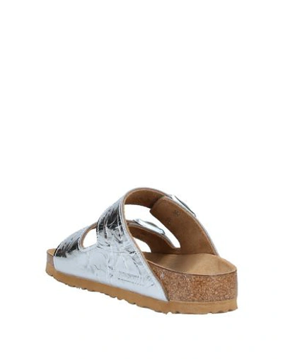 Shop Rick Owens X Birkenstock Woman Sandals Silver Size 4 Soft Leather