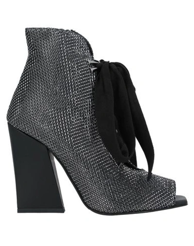 Shop Gianni Marra Ankle Boots In Silver