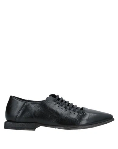 Shop Le Ruemarcel Woman Lace-up Shoes Black Size 9 Soft Leather