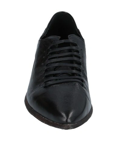 Shop Le Ruemarcel Woman Lace-up Shoes Black Size 9 Soft Leather