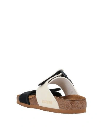 Rick Owens Rotterdam Two-tone Embossed Rubber And Leather Sandals In Black