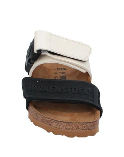 Rick Owens Rotterdam Two-tone Embossed Rubber And Leather Sandals In Black