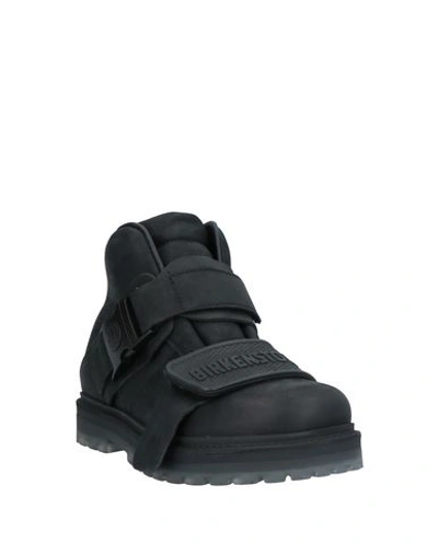 Shop Rick Owens X Birkenstock Woman Ankle Boots Black Size 7 Soft Leather