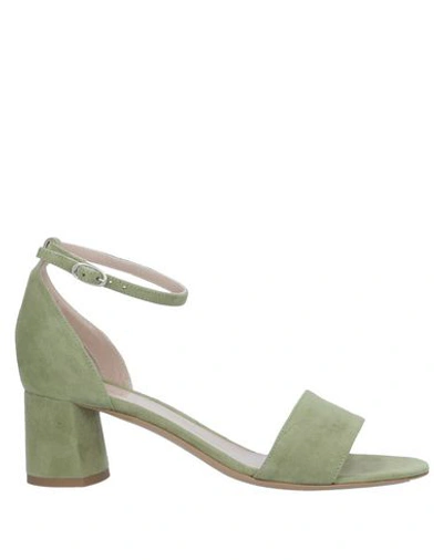 Shop Deimille Sandals In Military Green