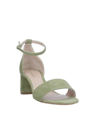 Shop Deimille Sandals In Military Green