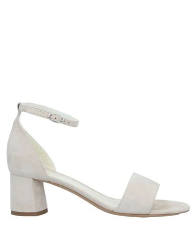 Shop Deimille Sandals In Light Grey