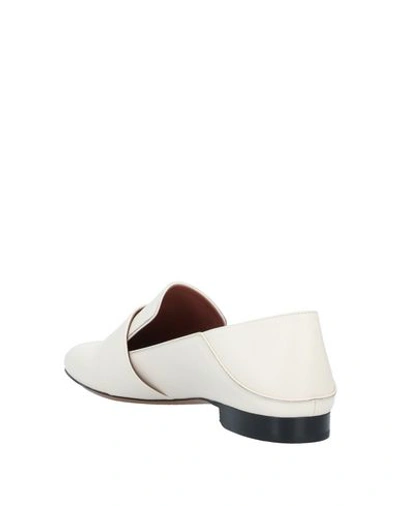 Bally Woman Loafers Ivory Size 8.5 Calfskin In White