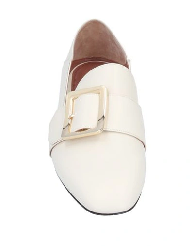 Shop Bally Woman Loafers Ivory Size 4.5 Calfskin In White