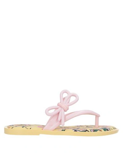 Shop Melissa Toe Strap Sandals In Light Pink