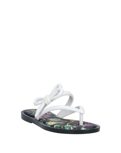 Shop Melissa Toe Strap Sandals In White