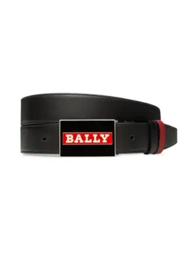 Shop Bally Casual Reversible Leather Belt In Black