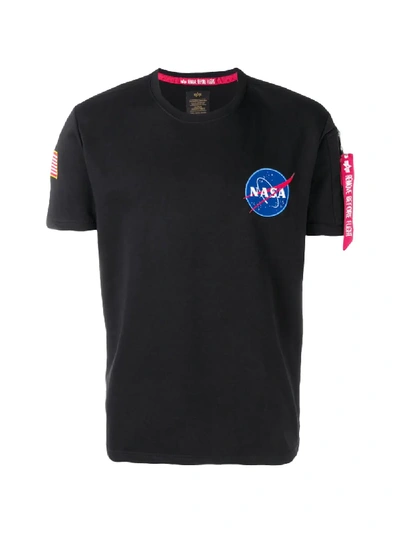 Shop Alpha Industries Nasa T-shirt In Black