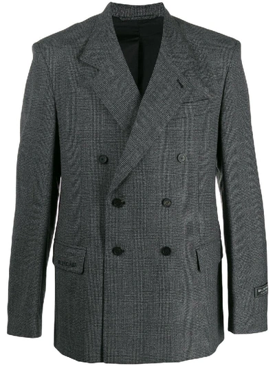 Shop Balenciaga Grey Boxy Blazer