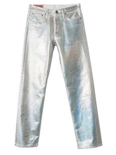 Shop Acne Studios 1996 Holographic Foil Classic Fit Jeans