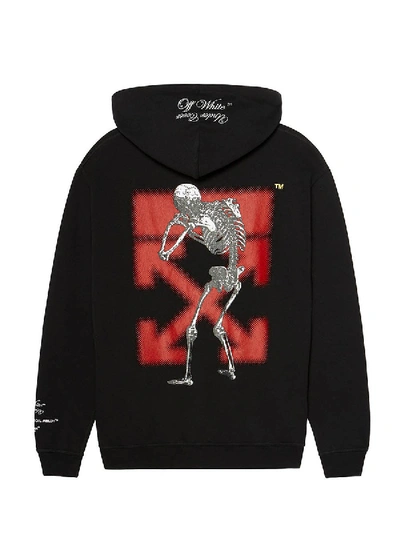 Shop Off-white X Undercover Skeleton And Apple Reversable Hoodie Black