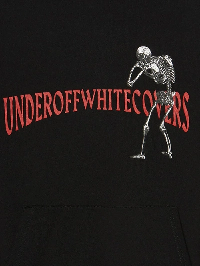 Shop Off-white X Undercover Skeleton And Apple Reversable Hoodie Black
