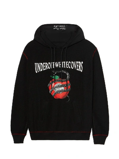 Shop Off-white X Undercover Skeleton And Apple Reversable Hoodie Black