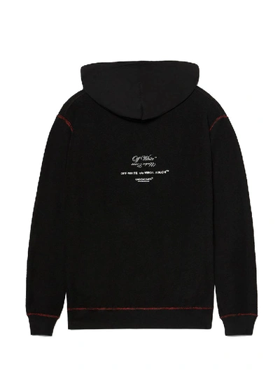 Shop Off-white X Undercover Skeleton And Apple Reversable Hoodie Black