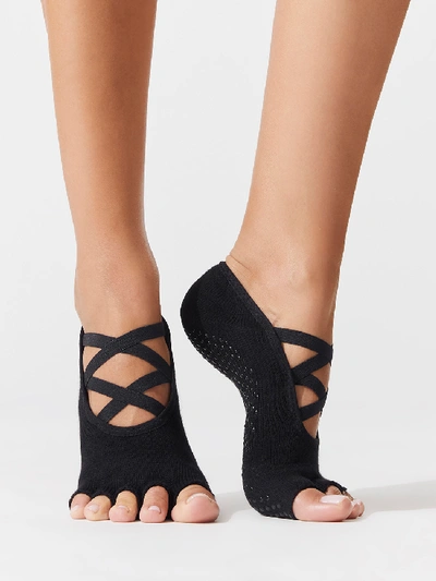 Shop Toesox Elle Half Toe In Black