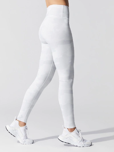 Shop Alo Yoga High-waist Vapor Legging In White Camouflage