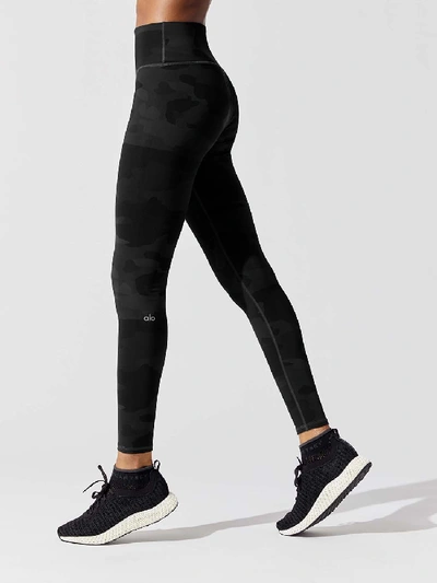 Shop Alo Yoga High-waist Vapor Legging In Black Camouflage