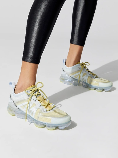 Shop Nike Women's Air Vapormax 2019 Premium In Celery,metallic Silver-half Blue
