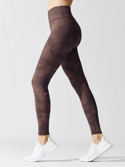 Alo Yoga High-waist Vapor Legging In Coco Camouflage