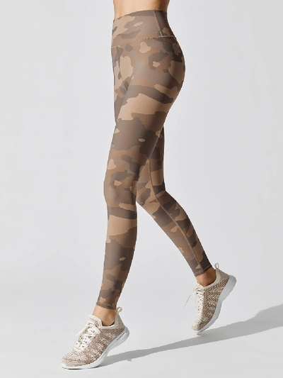 Shop Alo Yoga High-waist Vapor Legging In Putty Camouflage