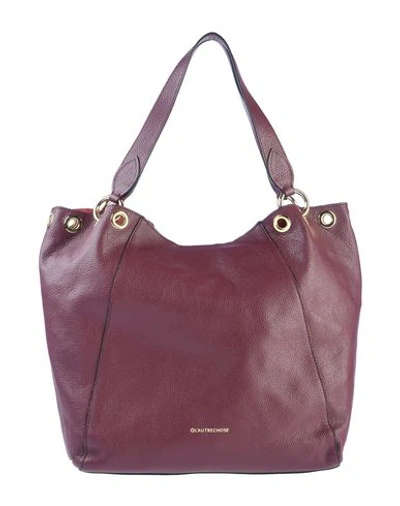 Shop L'autre Chose Handbag In Maroon