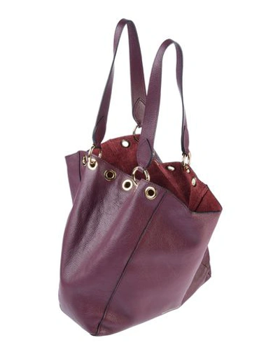 Shop L'autre Chose Handbag In Maroon