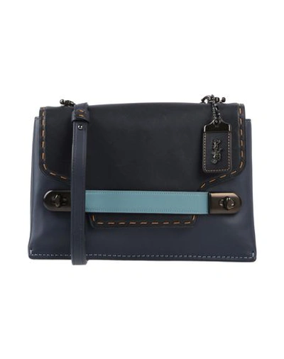 Shop Coach Woman Cross-body Bag Midnight Blue Size - Soft Leather