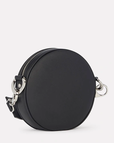 Shop Balmain Shearling-trimmed Disco Mini Logo Bag In Black
