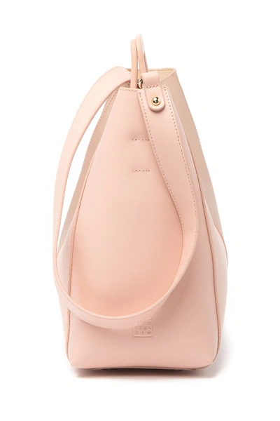 Shop Tmrw Studio Antonio Colorblock Leather Tote In Natural Rose Gold