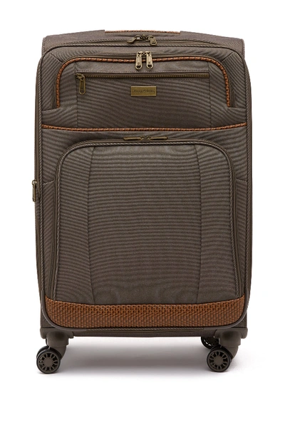 Shop Tommy Bahama Mojito Twist 24" Expandable Spinner Suitcase In Brownstone