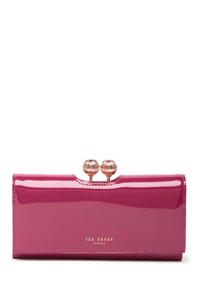 Ted Baker Bobble Patent Leather Wallet In Purple | ModeSens