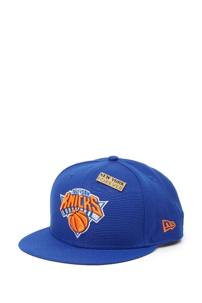 Shop New Era Nba 18 Draft 950 New York Knicks Otc Cap In Med Blue