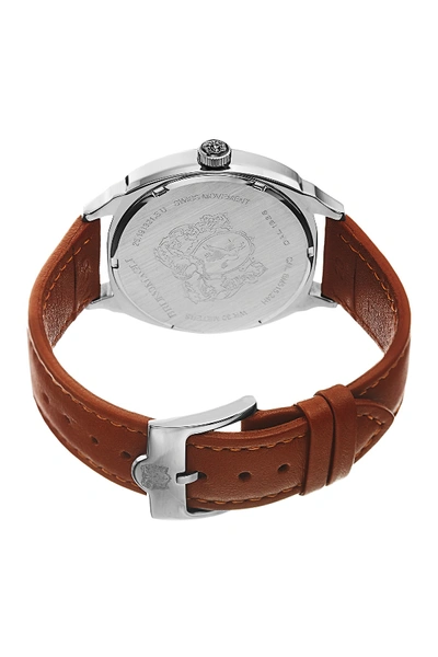 Shop Bruno Magli Men's Enzo Swiss Ronda Quartz 515 Leather Strap Watch, 42mm In Tan